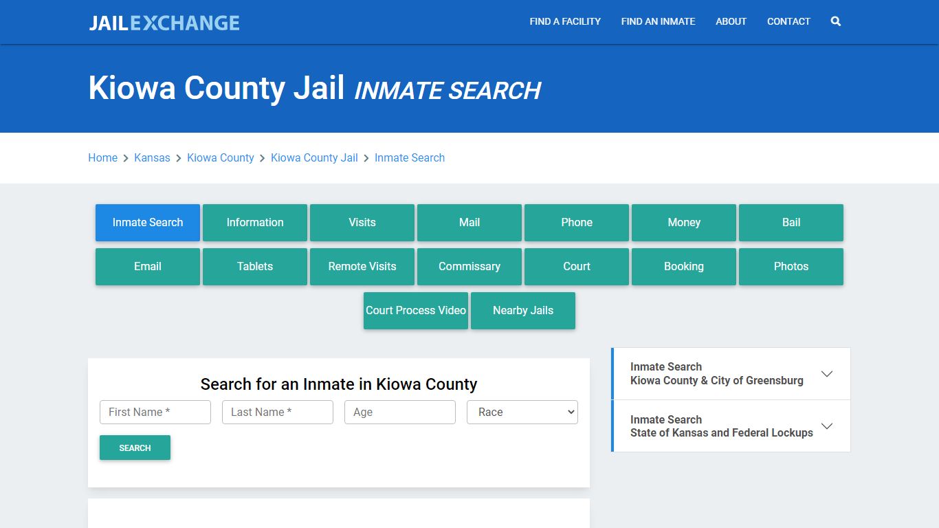 Kiowa County Jail, KS Inmate Search: Roster & Mugshots